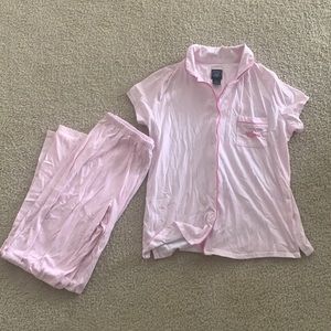 Striped Pink Mom PJ Set